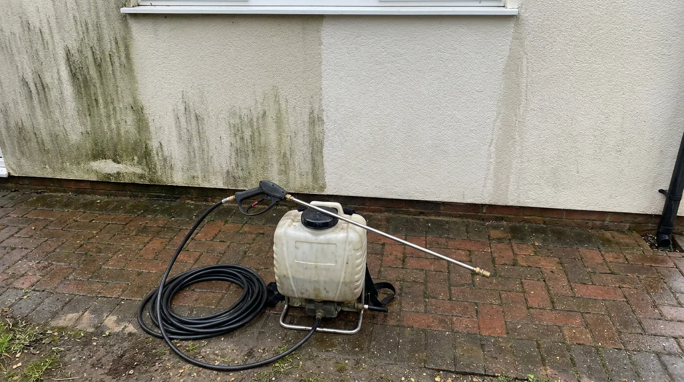 Soft washing equipment for render