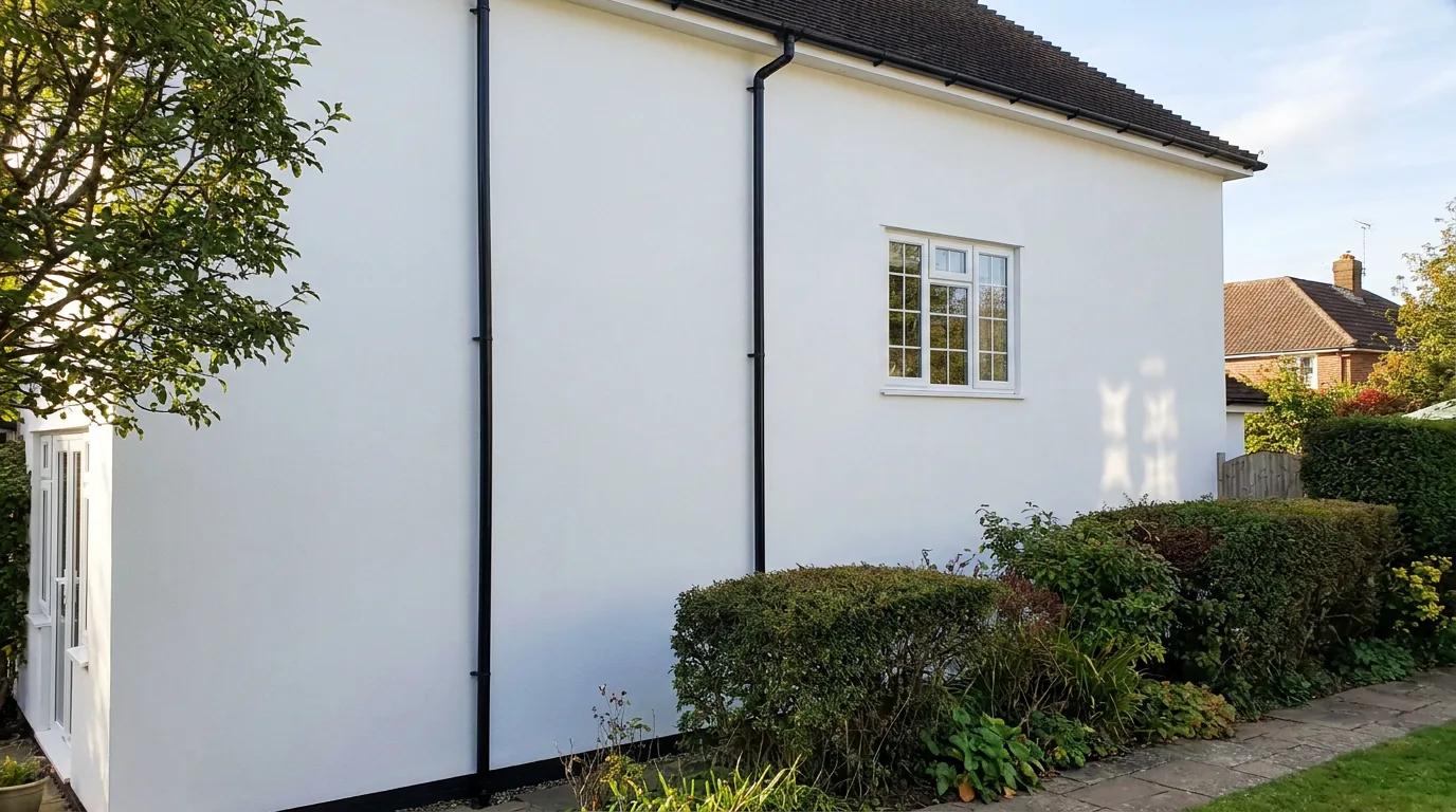 Cleaned render wall
