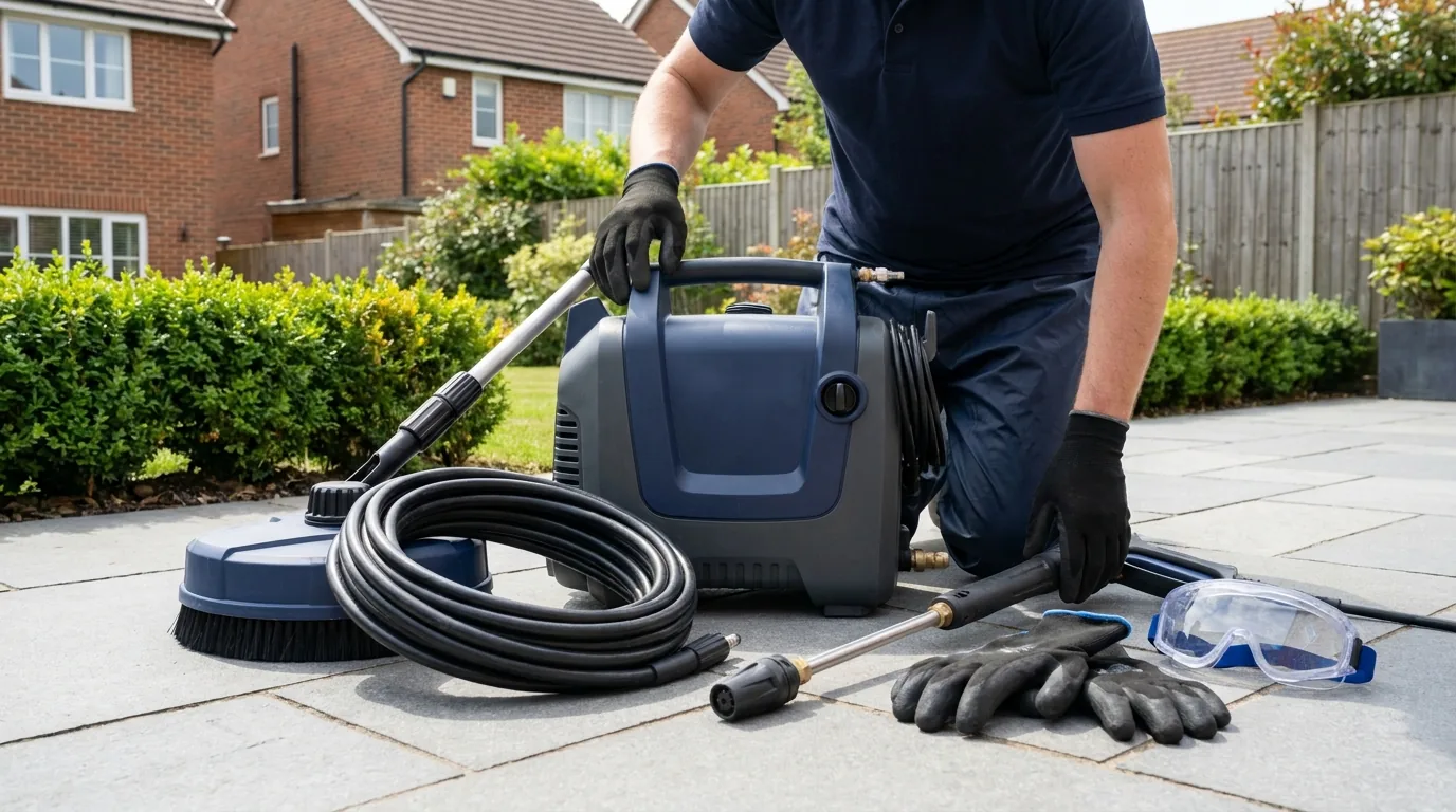 Professional pressure washing equipment