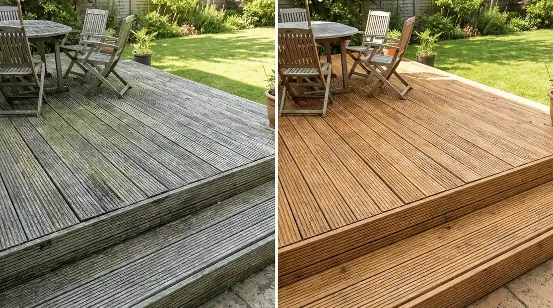 Decking cleaning and restoration in Surrey